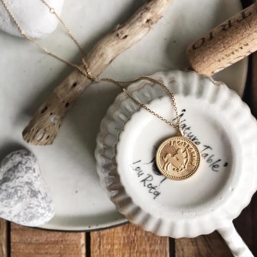 LHWINDSOR 十二星座项链复古星座金币项链小众硬币叠戴锁骨链 商品图1