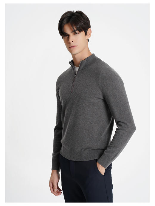 callisto深灰色山羊绒长袖毛衣 商品图3