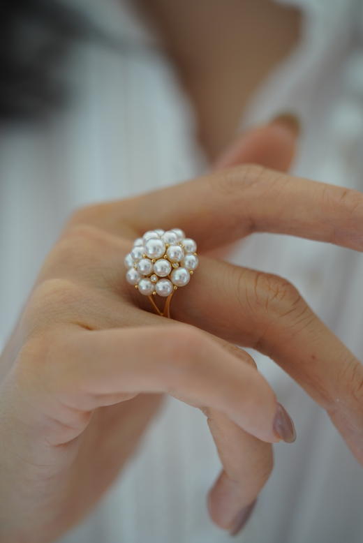 Akoya多珠戒指「绣球款」 商品图3