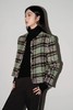 ANSUABEL 绿棕色格纹圆领小香风外套 17721 商品缩略图2