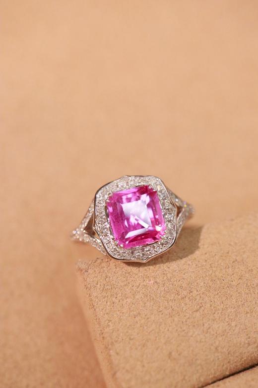 1.74ct刻面粉蓝宝戒指 商品图4