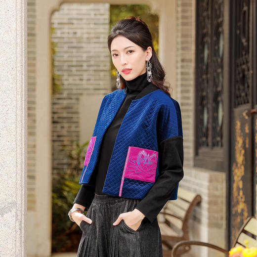 【绒质外套】 绥年民族风拼撞外套 | 现货加急发  商品图1