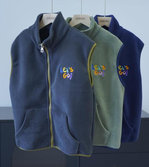 【RUNRUNGO柔软摇粒绒撞色马甲】 🔥最大亮点就是手感！✨秒杀市面其他摇粒绒， 😍质感好到没话说，摸起来软软弹弹，像撸猫🐱~ 商品图1