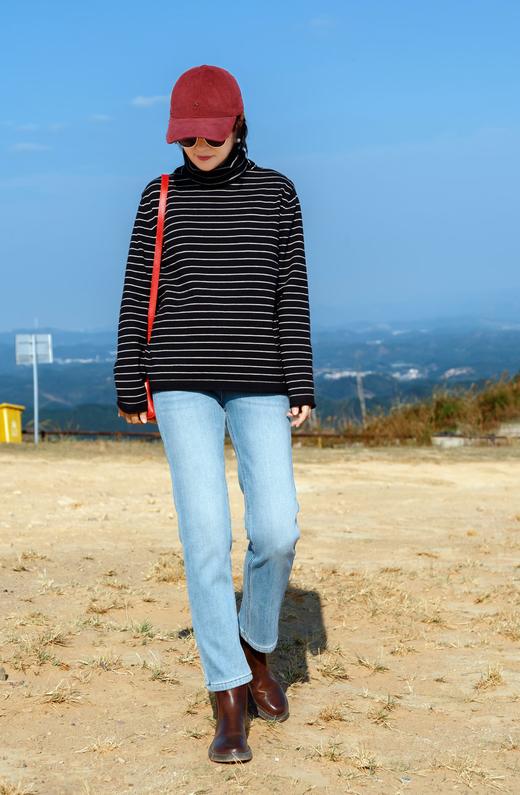 加绒加厚烟管牛仔裤 商品图0