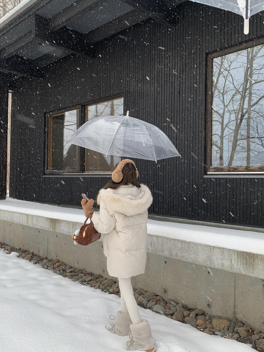 金蘑菇菇 小狐狸的雪季/ 狐狸羽绒+小绵羊外套+Gucc开衫+麂皮半裙 商品图2