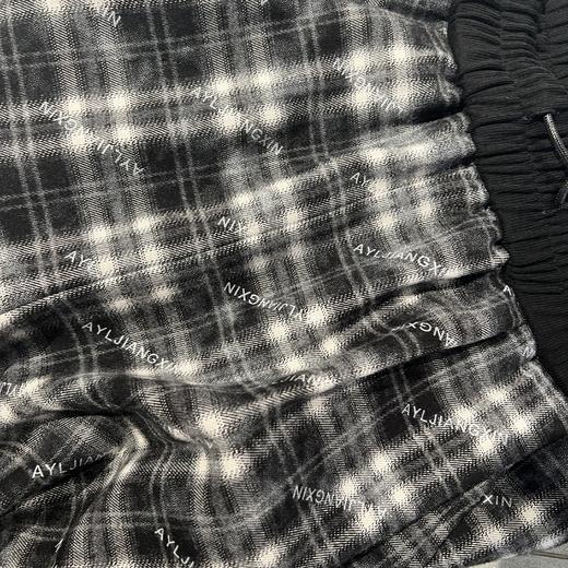 B加绒黑白格子休闲裤 冬季 091174620675 商品图3