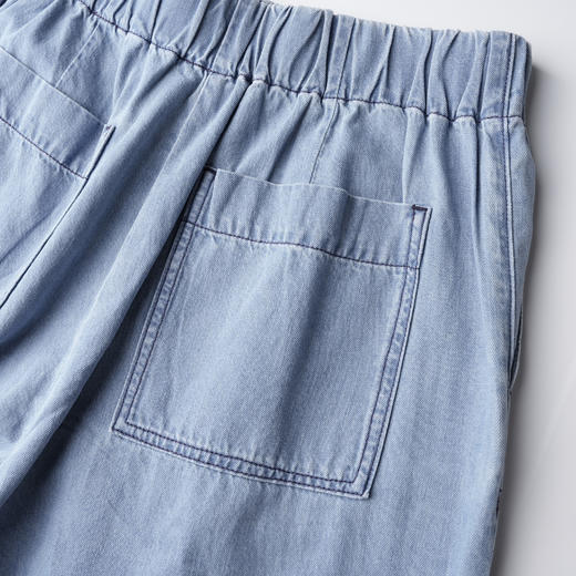 ROMI STUDIO “惬意而行” 100%粗支棉石洗磨白直筒牛仔裤 24SSN793 商品图3