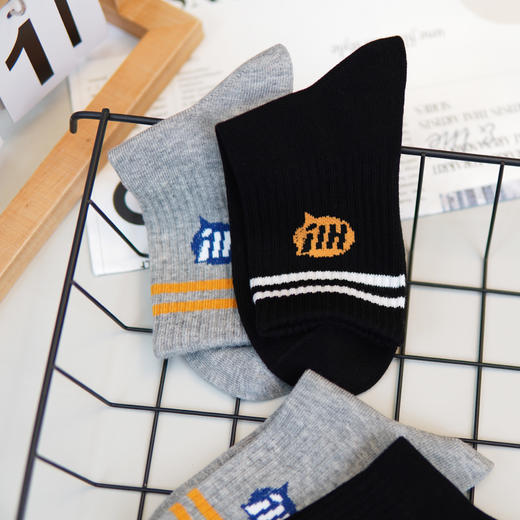【2双装】【6双6折】大童运动袜时尚休闲袜儿童袜子中长筒童袜四季棉袜【2423103】 商品图3