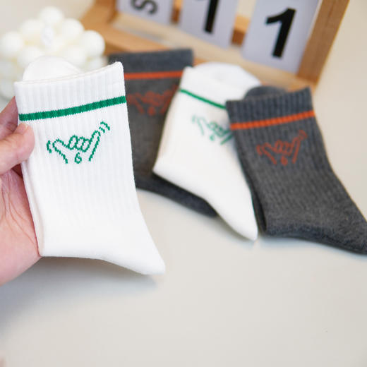 【2双装】【6双6折】大童长筒棉袜四季棉袜休闲运动儿童袜子男童袜子【2423101】 商品图2