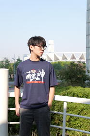 "醒神“功夫喜狮原创国潮刺绣纯棉T恤 佛山传媒×安东尼服装联名款