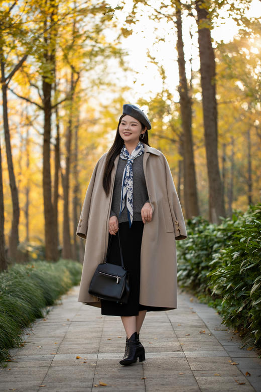 【都市丽人 羊绒衫】【群内花粉专享】羊绒针织开衫大码女装宽松慵懒感毛衣 商品图8