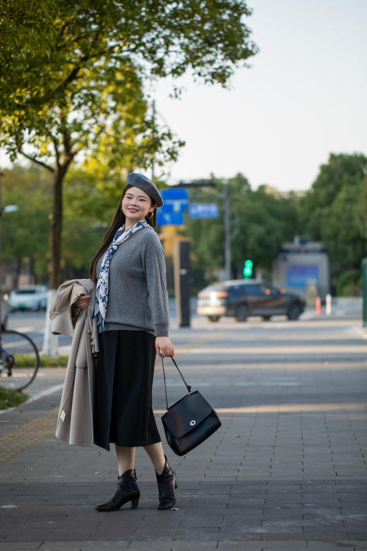 【都市丽人 羊绒衫】【群内花粉专享】羊绒针织开衫大码女装宽松慵懒感毛衣 商品图13