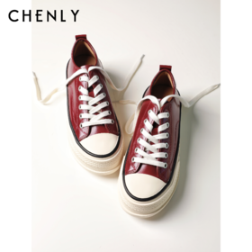 尘衣｜油蜡牛皮厚底板鞋