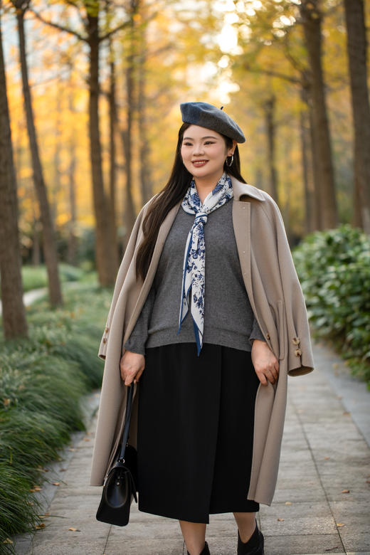 【都市丽人 羊绒衫】【群内花粉专享】羊绒针织开衫大码女装宽松慵懒感毛衣 商品图0