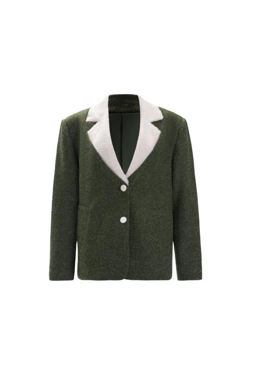 OUTOFLAW 拼接毛领西装 商品图0