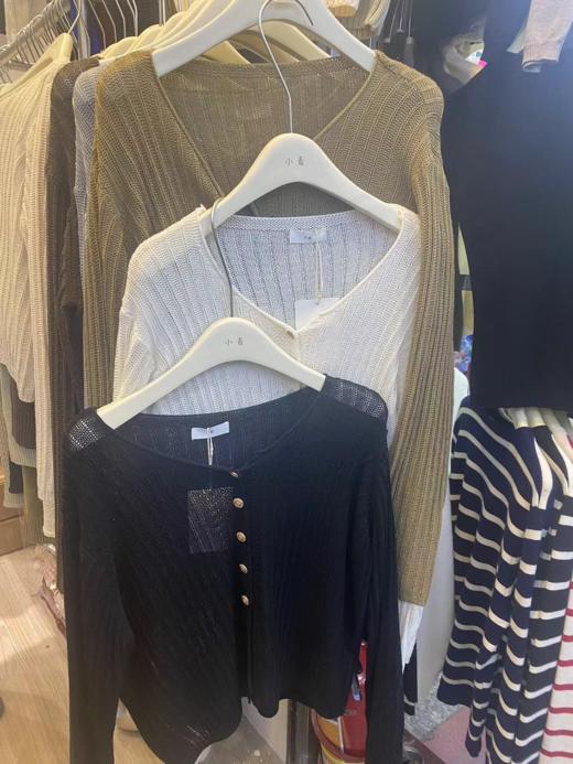 【直播专供】ENJOY秋季金扣镂空针织 154301164 商品图0