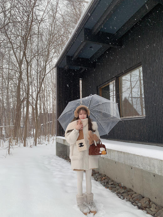 金蘑菇菇 小狐狸的雪季/ 狐狸羽绒+小绵羊外套+Gucc开衫+麂皮半裙 商品图11