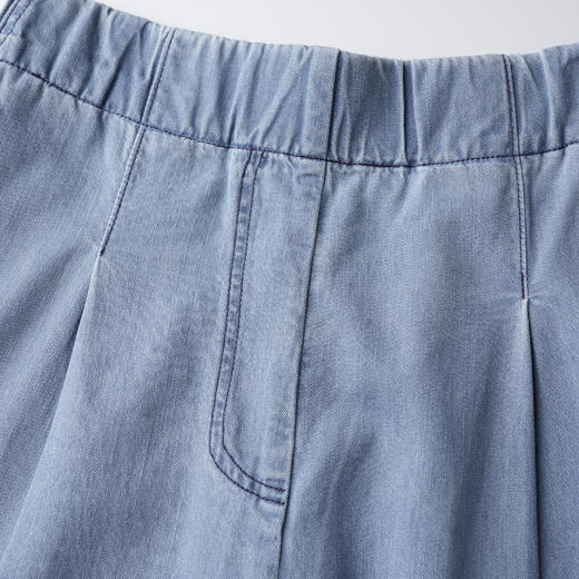 ROMI STUDIO “惬意而行” 100%粗支棉石洗磨白直筒牛仔裤 24SSN793 商品图1