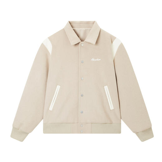 gxgjeans男装冬季毛呢夹克大衣翻领绵羊毛卡其色夹克外套男JED12100334 商品图4