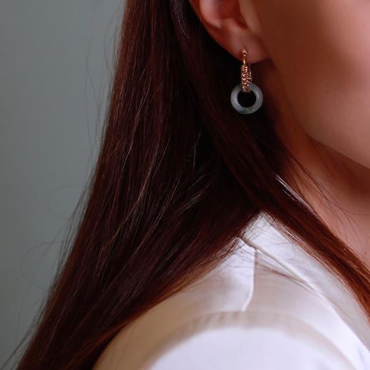 LHWINDSOR Swing秋千耳环优雅环形可拆卸耳坠复古麻花锁链两种戴法耳饰 商品图7