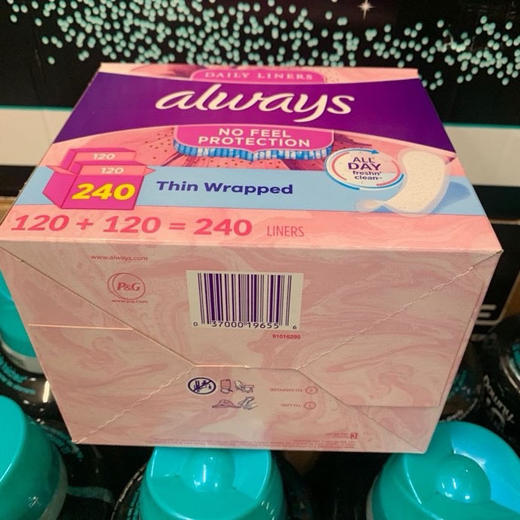 美国直邮特价一盒199元🉐🉐 包税包邮到手❗❗Always Xtra Protection强效保护超长卫生护垫240片日用 商品图8