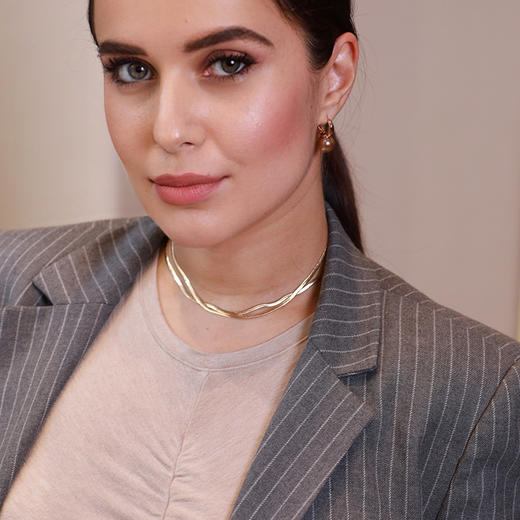 LHWINDSOR 蛇骨毛衣链时髦百搭长款气质颈链chic质感项链 商品图1