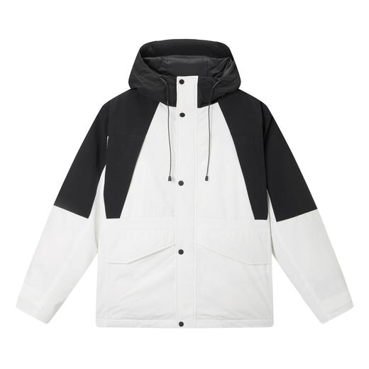gxg.jeans【杜邦三防】男装冬季羽绒服 黑白撞色保暖短款连帽羽绒服男JED1Y208864 商品图4