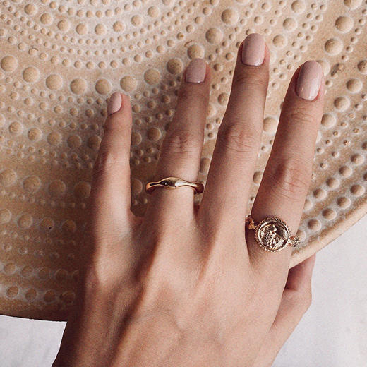 LHWINDSOR 狮子古币链条戒指复古轻奢可调节手寸指环 商品图4