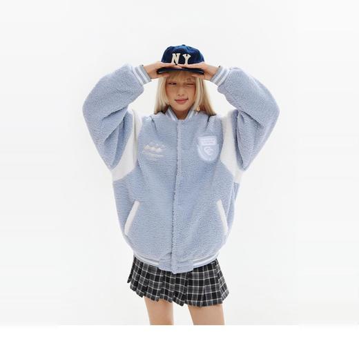 CryingCenter 软糯女高宽大拼接摇粒绒夹克 哭喊中心 商品图2