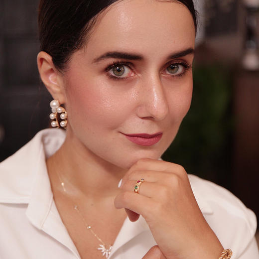 LHWINDSOR 珍珠幸运马蹄耳环欧美复古风U型百搭耳饰 商品图2