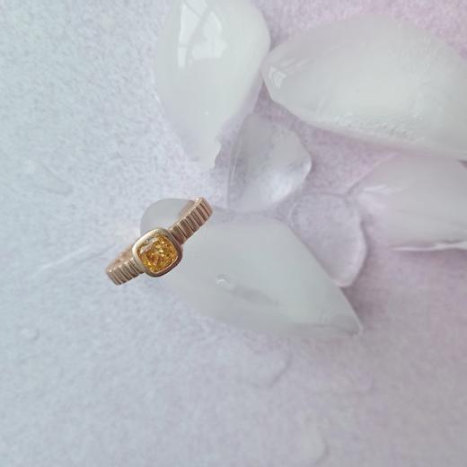 LHWINDSOR 原创设计感戒指柠檬挞戒指黄色极简戒指 商品图1