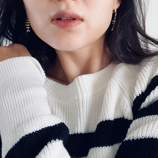 LHWINDSOR Fishbone 鱼骨耳环高级感网红长款耳坠 商品图2