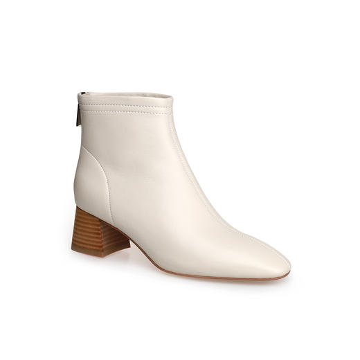 豪麟名鞋奥莱迪嘉女鞋短靴羊皮革DJELA42WN027白色  原价2660元 商品图0