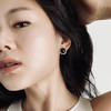 LHWINDSOR Girlboss黑色古董感链条耳钉圆形简约链条包边小巧耳饰 商品缩略图2