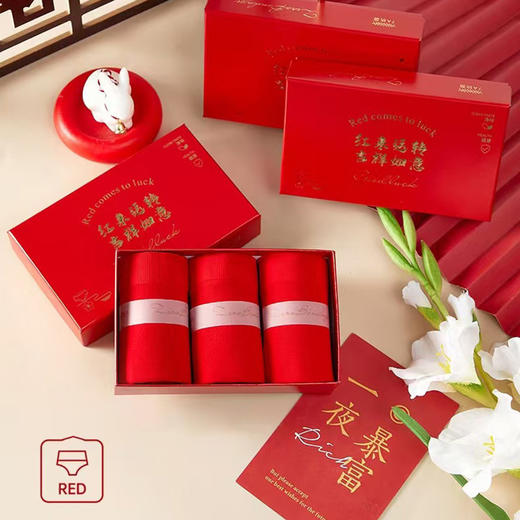 鸿运吉祥发财内裤（三条装） 3524150013 商品图0