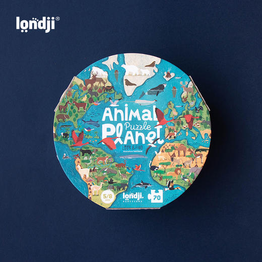 londji 蓝色星球 3阶拼图 适合5-8岁 知识科普 保育概念认知 外语读物 西班牙品牌 PZ602U 商品图7