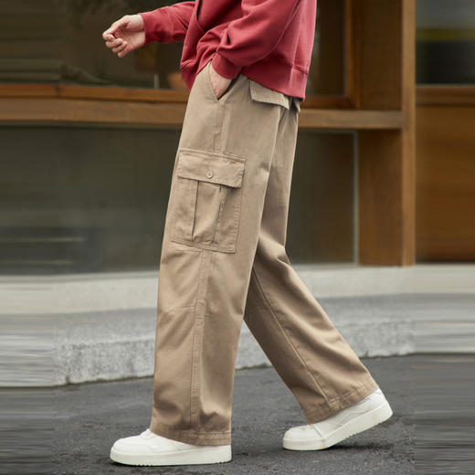 gxg.jeans男装秋季修饰腿型多色宽松版休闲牛仔工装裤J24D10507323 商品图3