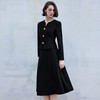 IWY/新款气质黑色长袖西装半裙两件套气质修身职业裙装工作服CS2130 商品缩略图3