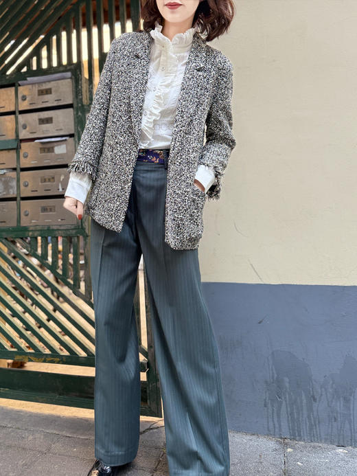 TYNVIE 西装领无纽扣外套 - 香槟金 商品图7