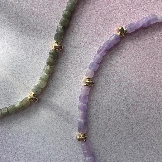 LHWINDSOR 原创设计Zen garden 禅意花园项链灰色紫色简约珠串项链 商品图2