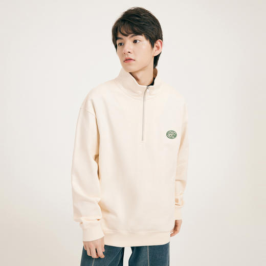 gxgjeans男装春季学院风男女同款时尚半拉链卫衣潮11E1310013L 商品图1