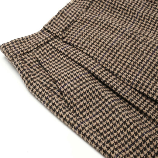 ROMI STUDIO“quiet luxury”精纺羊毛高腰英伦复古格纹裤23AWK563 商品图1