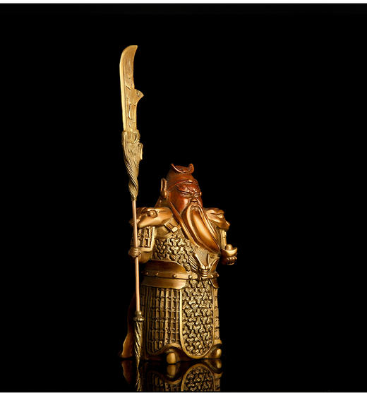 宇达青铜全铜摆件《隆万福》关公武财神 创意 办公室工艺饰品摆件 商品图3