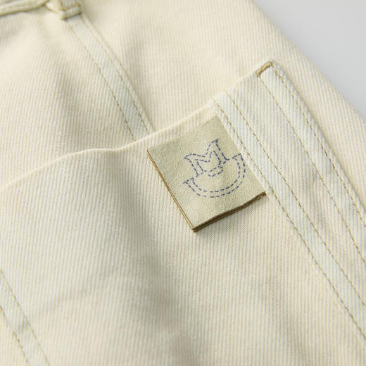 谜底白色牛仔裤2025春款弧形设计时髦香蕉裤裤宽松长裤251MK0141 商品图3