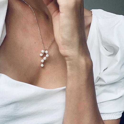 LHWINDSOR 好奇小姐项链问号造型颈链镀金简约原创设计珍珠饰品 商品图2