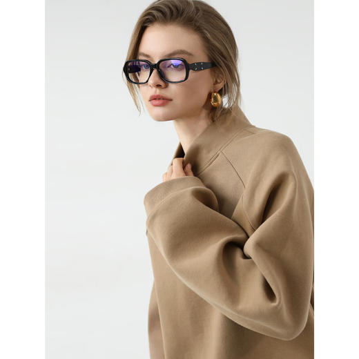 COCOBELLA简约休闲半高领卫衣25秋柔软舒适磨毛保暖外套SE3013-2 商品图2