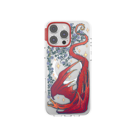 【神秘书店·手机壳】火龙藤蔓 POPCASE手机壳 MagSafe Popcase磁吸款 红色 植物花卉 动物 iPhone 16/15/14 商品图1