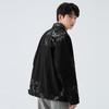 gxgjeans男装春季夹克 晕染印花水洗黑色牛仔夹克外套男 商品缩略图2
