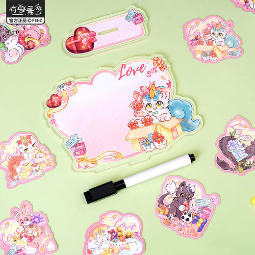 《非人哉官方店》有兽焉爱的礼物新年套装透卡75mm徽章亚克力留言板 商品图3