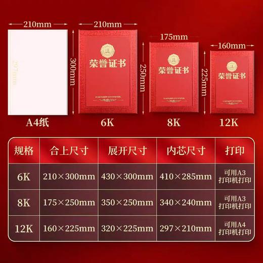 【JL】国产荣誉证书一本 商品图1